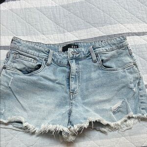 Kut from the Kloth Women's Distressed Light Blue Jean Shorts